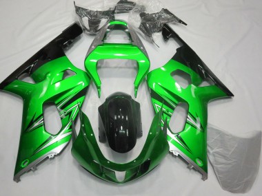 Acquista Carene Moto Suzuki GSXR 600 / GSXR 750 2001-2003 - Verde Argento Nero Lucido