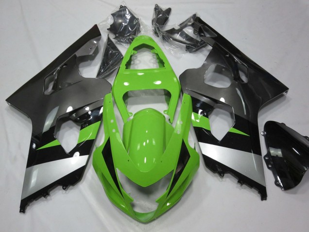 Acquista Carena Moto Suzuki GSXR 600 / GSXR 750 2004-2005 - Verde Argento Nero Lucido