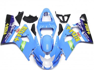 Acquista Carene Moto Suzuki GSXR 600 / GSXR 750 2004-2005 - Azzurro Chiaro Verde Giallo Rizla Stile