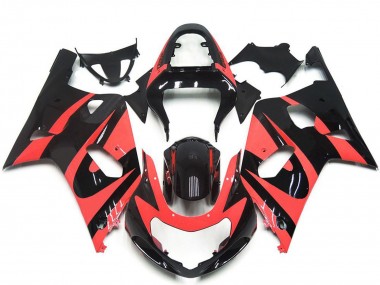 Acquista Carene Moto Suzuki GSXR 600 / GSXR 750 2001-2003 - Light Rosso Nero Lucido OEM Stile