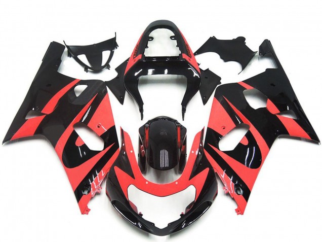 Acquista Carene Moto Suzuki GSXR 600 / GSXR 750 2001-2003 - Light Rosso Nero Lucido OEM Stile