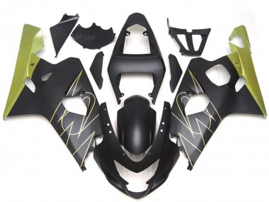 Acquista Carene Moto Suzuki GSXR 600 / GSXR 750 2004-2005 - Nero Opaco Oro Corona