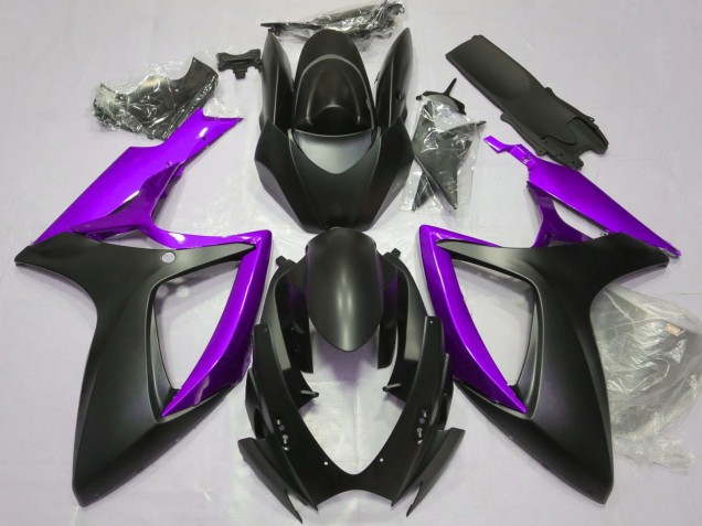 Acquista Carene Moto Suzuki GSXR 600 / GSXR 750 2006-2007 - Nero Opaco Viola