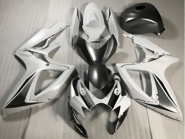 Acquista Carene Moto Suzuki GSXR 600 / GSXR 750 2006-2007 - Bianco Grigio Nero Opaco