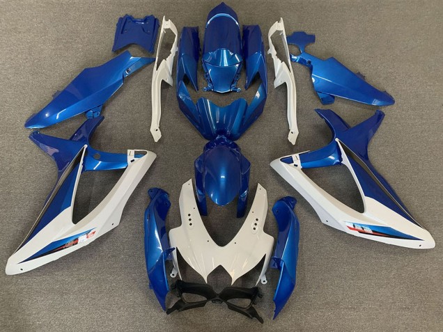 Acquista Carene Moto Suzuki GSXR 600 / GSXR 750 2008-2010 - Bianco Blu OEM Stile