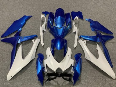 Acquista Carene Moto Suzuki GSXR 600 / GSXR 750 2008-2010 - Bianco Blu