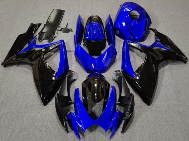 Acquista Carene Moto Suzuki GSXR 600 / GSXR 750 2006-2007 - Blu Nero Lucido