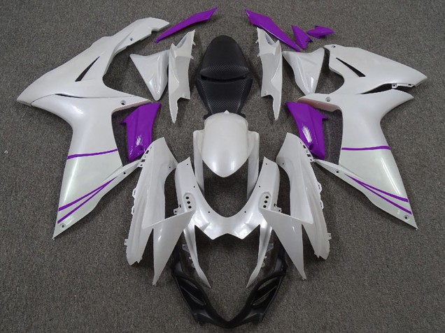 Acquista Carene Moto Suzuki GSXR 600 / GSXR 750 2011-2024 - Bianco Perla Viola