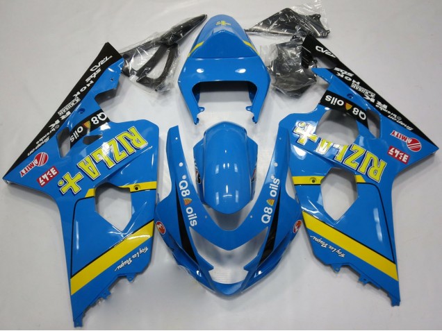 Acquista Carene Moto Suzuki GSXR 600 / GSXR 750 2004-2005 - Blu Oro Nero Rizla