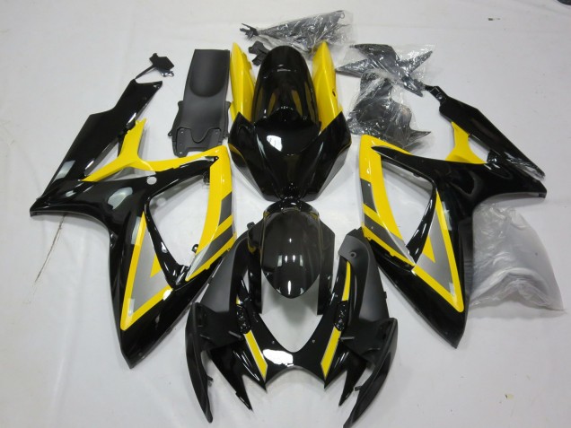 Acquista Carene Moto Suzuki GSXR 600 / GSXR 750 2006-2007 - Giallo Argento Nero Lucido