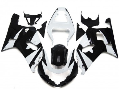 Acquista Carene Moto Suzuki GSXR 600 / GSXR 750 2001-2003 - Bianco Nero Lucido OEM Stile