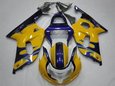 Acquista Carene Moto Suzuki GSXR 600 / GSXR 750 2001-2003 - Giallo Blu