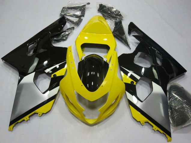 Acquista Carene Moto Suzuki GSXR 600 / GSXR 750 2004-2005 - Giallo Argento Nero OEM Stile