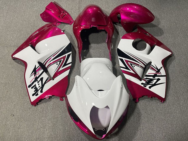Acquista Carene Moto Suzuki GSXR 1300 1996-2007 - Lucido Bianco Rosa