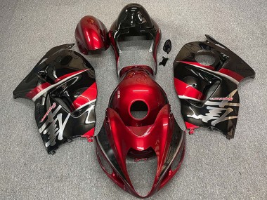 Acquista Carene Moto Suzuki GSXR 1300 1996-2007 - Rosso Bordeaux Nero Stile
