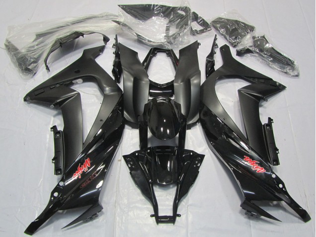 Acquista Carene Moto Kawasaki ZX10R 2011-2015 - Nero Lucido Nero Opaco Rosso Decal