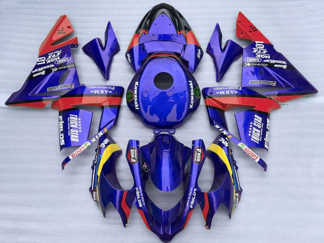 Acquista Carene Moto Kawasaki ZX10R 2004-2005 - Blu Rosso Trick Star