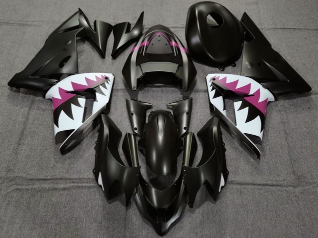 Acquista Carene Moto Kawasaki ZX10R 2004-2005 - Nero Opaco Rosa Squalo