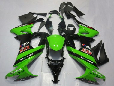 Acquista Carene Moto Kawasaki ZX10R 2008-2010 - Verde Nero Rosso Kick Elf Henleys Vent-Axia