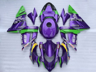 Acquista Carene Moto Kawasaki ZX10R 2004-2005 - Verde Viola Trick Star