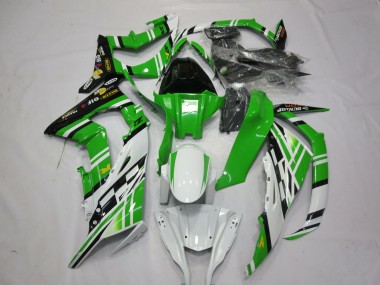 Acquista Carene Moto Kawasaki ZX10R 2011-2015 - Bianco Verde Giallo Nero Maxxis Dunlop
