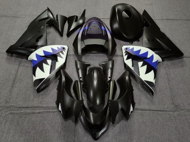 Acquista Carene Moto Kawasaki ZX10R 2004-2005 - Nero Opaco Blu Scuro Squalo