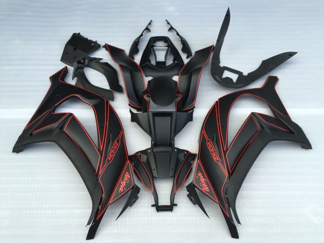 Acquista Carene Moto Kawasaki ZX10R 2011-2015 - Nero Opaco Rosso