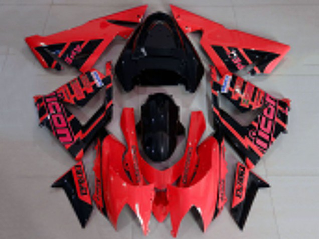 Acquista Carene Moto Kawasaki ZX10R 2004-2005 - Rosso Nero Logo