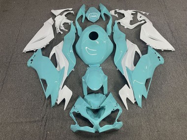 Acquista Carene Moto Kawasaki ZX6R 2019-2022 - Bianco Blu Acqua