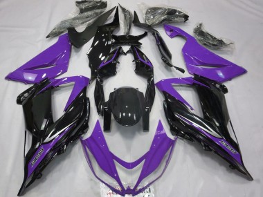 Acquista Carene Moto Kawasaki ZX6R 2013-2018 - Viola Nero Lucido