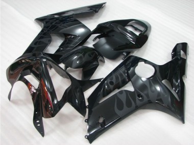 Acquista Carene Moto Kawasaki ZX6R 2003-2004 - Nero Lucido Grigio Fiamma