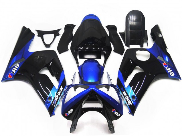 Acquista Carene Moto Kawasaki ZX6R 2003-2004 - Blu Nero Lucido Elf