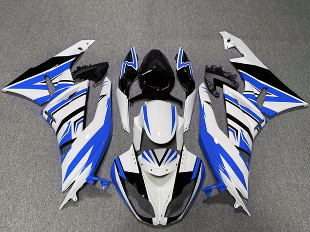 Acquista Carene Moto Kawasaki ZX6R 2009-2012 - Bianco Blu Nero Zag