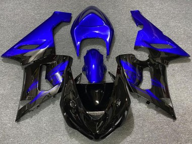 Acquista Carene Moto Kawasaki ZX6R 2005-2006 - Blu Nero Lucido