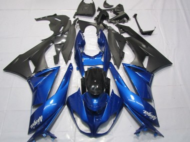 Acquista Carene Moto Kawasaki ZX6R 2009-2012 - Blu Nero Lucido Nero Opaco Bianco Ninja