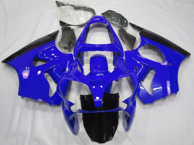 Acquista Carene Moto Kawasaki ZX6R 2000-2002 - Blu Nero Lucido