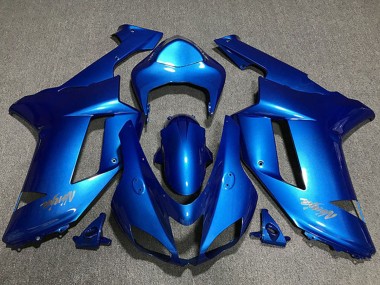 Acquista Carene Moto Kawasaki ZX6R 2007-2008 - Lucido Blu Chrome Logo