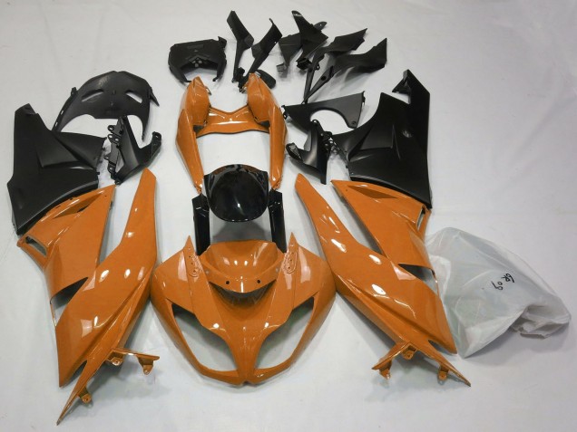 Acquista Carene Moto Kawasaki ZX6R 2009-2012 - Arancia Nero Lucido Nero Opaco