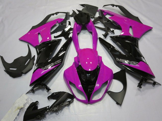 Acquista Carene Moto Kawasaki ZX6R 2009-2012 - Rosa Nero Lucido