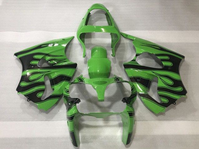 Acquista Carene Moto Kawasaki ZX6R 2000-2002 - Verde Nero Fiamma