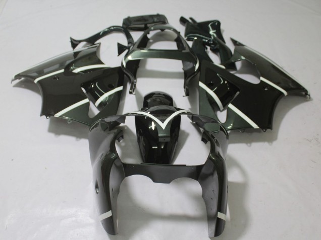 Acquista Carene Moto Kawasaki ZX6R 2000-2002 - Nero Lucido Bianco