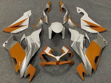 Acquista Carene Moto Kawasaki ZX6R 2019-2022 - Bianco Argento Arancia