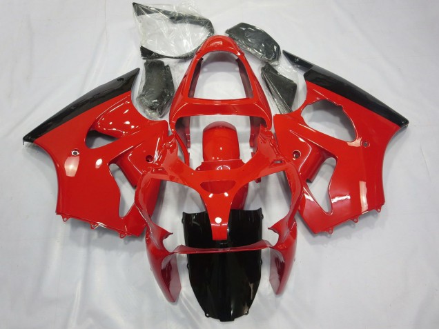 Acquista Carene Moto Kawasaki ZX6R 2000-2002 - Rosso Nero Lucido