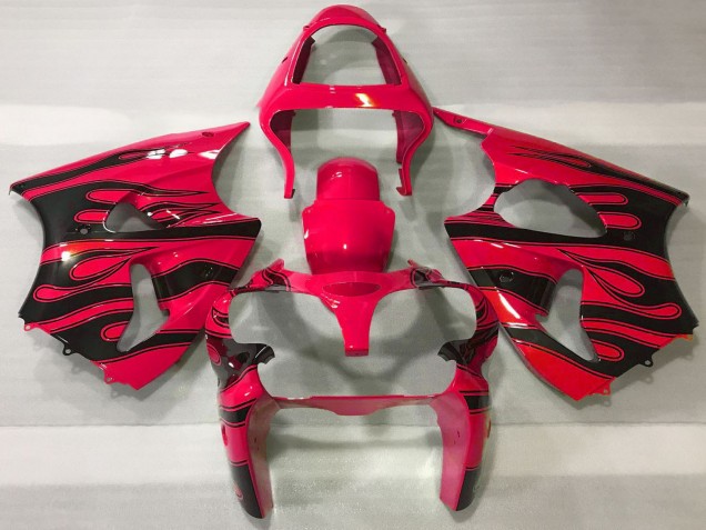Acquista Carene Moto Kawasaki ZX6R 2000-2002 - Rosso Nero Fiamma