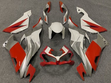 Acquista Carene Moto Kawasaki ZX6R 2019-2022 - Bianco Argento Rosso