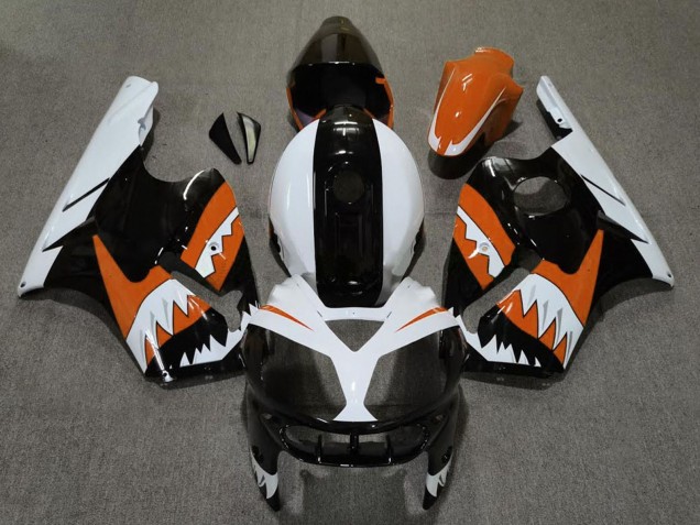 Acquista Carene Moto Kawasaki ZX12R 2002-2006 - Arancia Nero Bianco Squalo