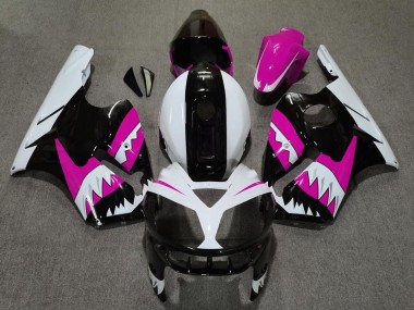 Acquista Carene Moto Kawasaki ZX12R 2002-2006 - Rosa Nero Bianco Squalo