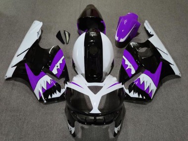 Acquista Carene Moto Kawasaki ZX12R 2002-2006 - Viola Nero Bianco Squalo