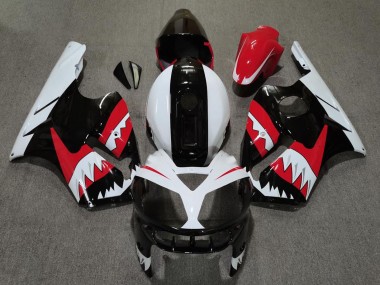 Acquista Carene Moto Kawasaki ZX12R 2002-2006 - Rosso Nero Bianco Squalo