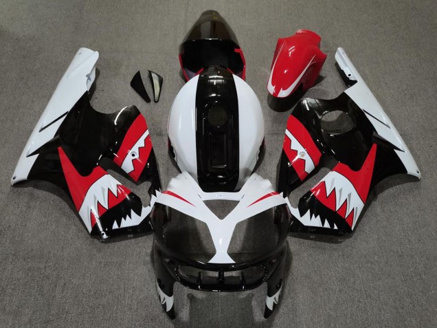 Acquista Carene Moto Kawasaki ZX12R 2002-2006 - Rosso Nero Bianco Squalo